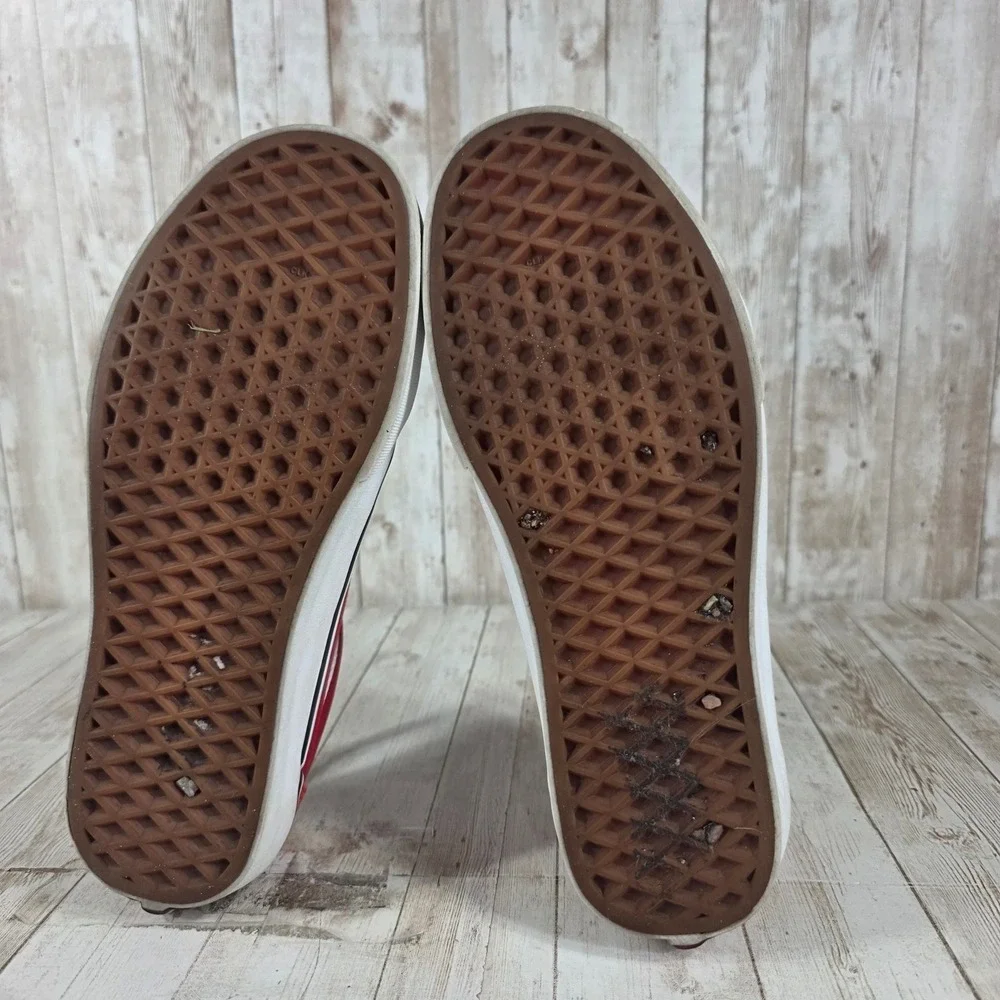 Vans Old Skool Red Suede Canvas Skate‎ Shoes Women's 7.5 Men's 6